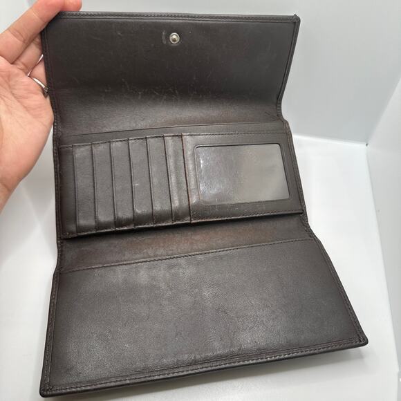 COACH Brown Signature Canvas Wallet - Picture 5 of 10